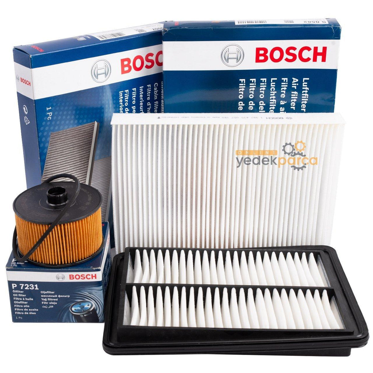 Bosch Renault Kadjar 1.2 Gas Engine Maintenance Filter Set - Includes Air, Pollen & Oil Filters — Maintenance & Service Kits