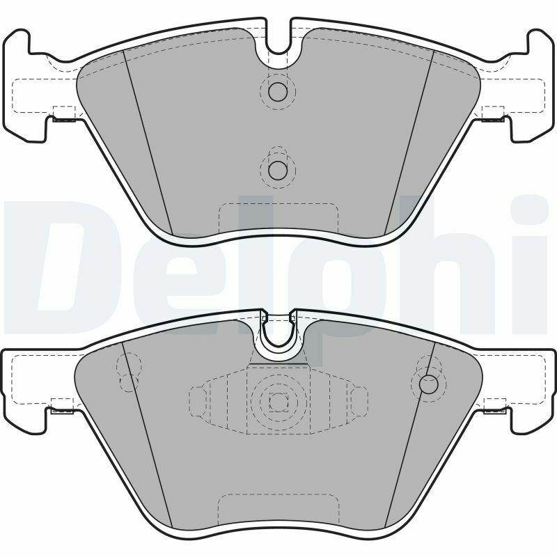 Delphi Front Brake Pad Set - Low-Metallic Material for BMW Models — Brake Pads
