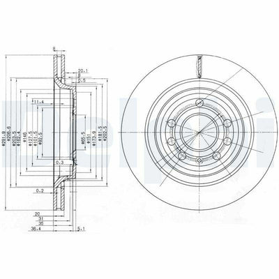 Delphi BG3886C Disc Brake for 03 Vectra C - 1 Piece — Brake Rotors & Drums