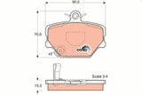 TRW GDB1365 Front Brake Pads - High Quality Brake Set for Cabrio, Fortwo, and Roadstar