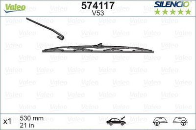 Valeo 574117 Wiper Blade 530mm Golf III IV / Polo III Audi A3 — Wipers