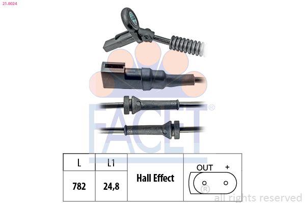 Facet 21.0024 On ABS Speed Sensor (Right / Left) Fiesta 01 08 — Vehicle Sensors & Switches
