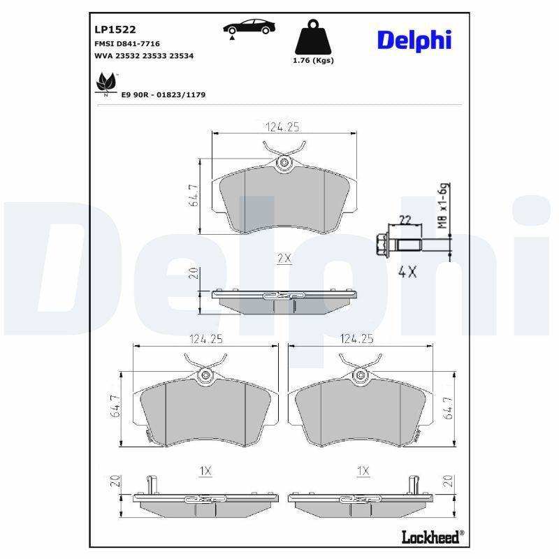 Delphi LP1522 Brake Pad — Brake Pads
