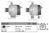 DENSO Alternator DAN1076 - 12V 100A for Toyota Corolla, Yaris, Auris — Starting & Charging