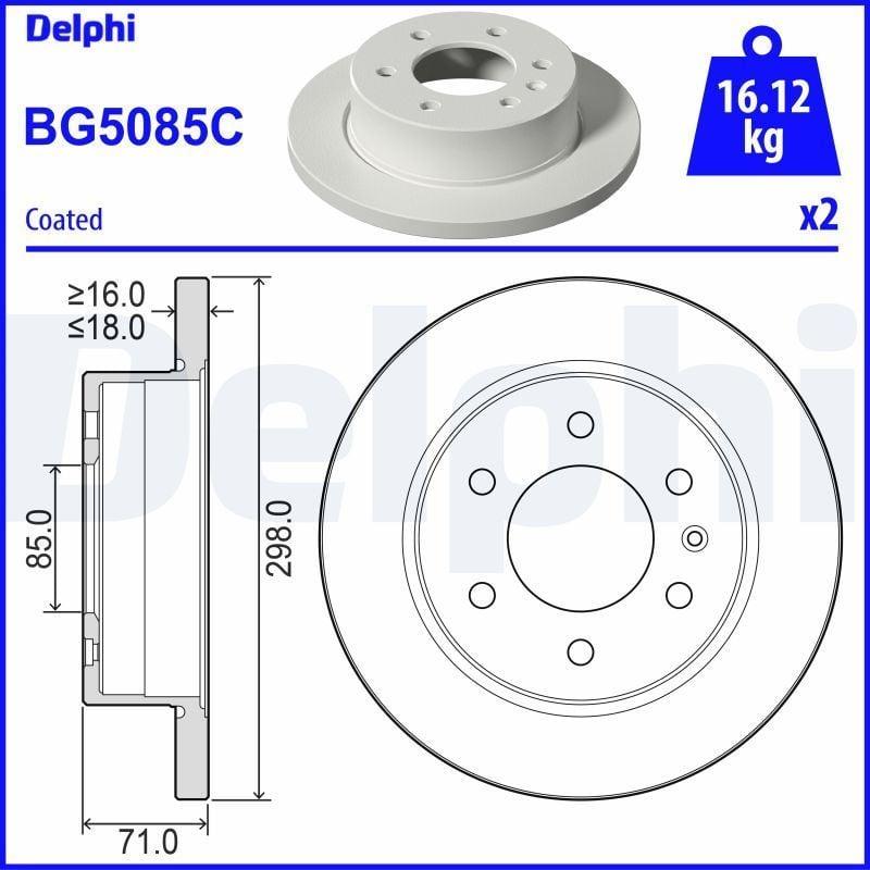Delphi BG5085C Brake Disc - Mercedes W907-W910 Sprinter — Brake Rotors & Drums
