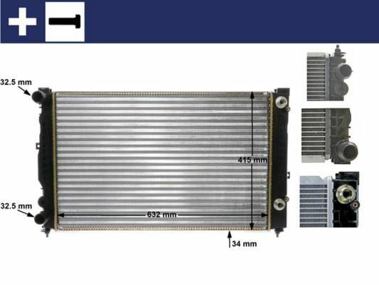 MAHLE CR132000S Radiator for 1996-2006 VW Passat & Audi A4 1.8T/1.9TDI — Radiators & Fans