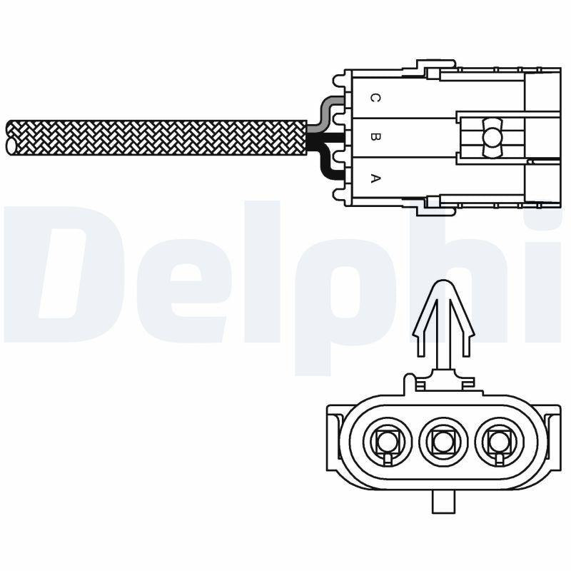 Delphi Lambda Oxygen Sensor - Compatible with Renault Clio I II & Kango — Oxygen & Air-Fuel