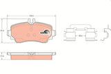 TRW GDB1293 Front Brake Pads - Mercedes A-Class