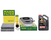 bmw f10 maintenance filter set, mann brand air oil and cabin filters, motul efe 5w30 motor oil 5 liters Mann BMW F10 525D Maintenance Filter Set - Original Parts for Car Owners & BMW Enthusiasts | Includes Oil, Air, & Cabin Filters BMW F10 525D Maintenance Filter Set - Mann Brand bmw, f10, maintenance-set, filter-kit, mann, car-maintenance, motor-oil, car-owners, bmw-enthusiasts, ai-generated