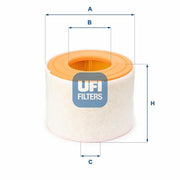 ufi air filter for audi a6 c7, technical specifications of ufi air filter, installation guide for ufi air filter UFI Air Filter - High-Performance Replacement for Audi A6 C7 Models | 122 mm High, 156 mm Outer Diameter UFI Air Filter for Audi A6 C7 - Premium Performance air-filter, ufi, audi-a6, car-maintenance, engine-performance, mechanics, car-owners, auto-parts, replacement-filter, ai-generated