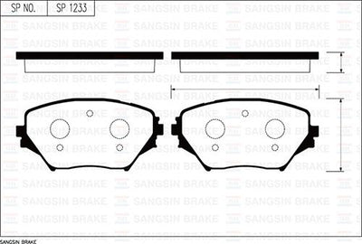 Hi-Q SP1233 Brake Pad Front Rav4 (A2) 1.8:2.0 01-05 — Brake Pads