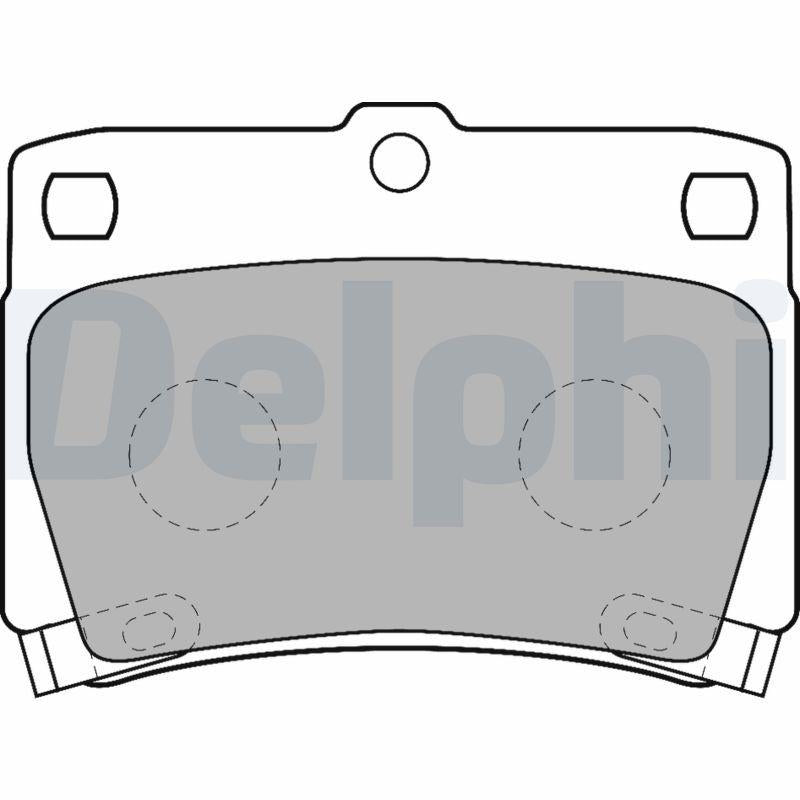 Delphi LP1546 Brake Pad Rear Mitsubishi Pajero II 2.5/3.0 98=> Pajero III Pajero Sport