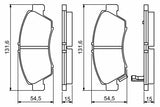 BOSCH 0986494299 Brake Pad Set - Low-Metallic Composition for Civic & Jazz Models — Brake Pads