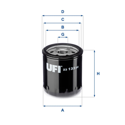 Ufi 23.133.00 Oil Filter Opel Astra F Combo B Vectra B 1.7 Diesel Frontera 3.2 Gasoline — Oil Filters