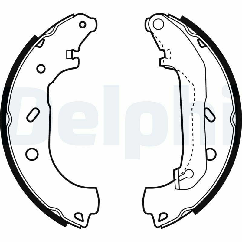 Delphi LS1940 Brake Shoes — Brake Cables & Hardware