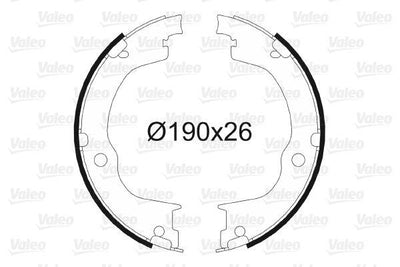 Valeo 564163 Parking Brake Shoe Opel Antara Chevrolet Captiva 06 > — Brake Cables & Hardware