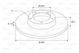 VALEO Disc Rear 09-Accord 2.0i-2.2D 16V - Brake Disc — Brake Rotors & Drums