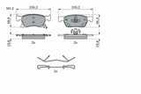 BOSCH Brake Pads 0986424332 - Front Set for Astra K 15"