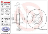 BREMBO 09.C427.11 - Brake Disc for Audi A6 2.0 TFSI & 3.0 TDI (2012-2018) — Brake Rotors & Drums