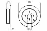 BOSCH 0986479B71 - Rear Disc Brake for 2002-2004 Corolla and Yaris — Brake Rotors & Drums