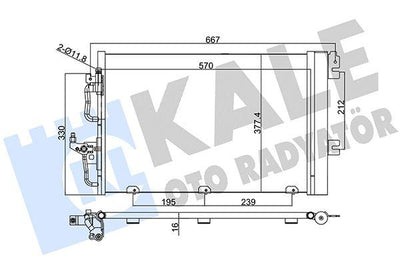 Kale 393400 A/C Condenser Opel Astra H Zafira B 1.3-1.9 CDTi 04-15 590x376x16 — Condensers & Evaporators