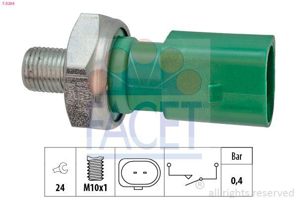 Facet 7.0204 Oil Pressure Switch VW All Models 1.6 / 2.0 TDI Clha Green — Switches & Relays