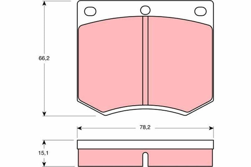 TRW GDB660 Brake Pad Set - Compatible with Capri I & II, Escort I, Taunus — Brake Pads