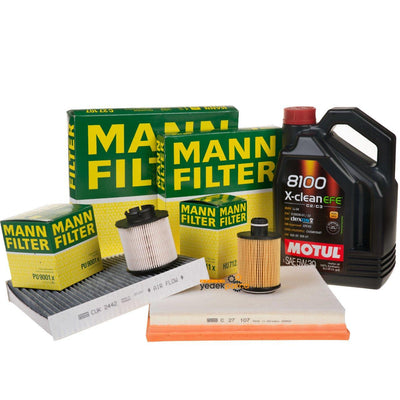 Opel Astra J 1.3 Diesel Scheduled Service Set MANN / (Motul 8100 X-Clean Efe 5W30) 4 LT — Auto Parts Hall, Fluids & Chemicals
