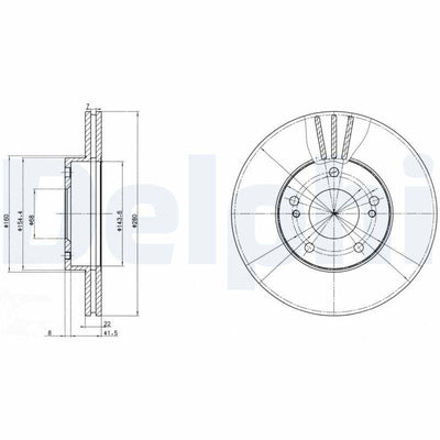 Delphi BG2682 Brake Disc (Twin Pack), Drilled — Brake Rotors & Drums