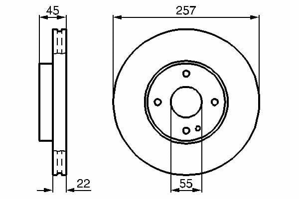 BOSCH Brake Disc 0986478638 for Mazda 323 1994-1998 - 2 Pack — Brake Rotors & Drums