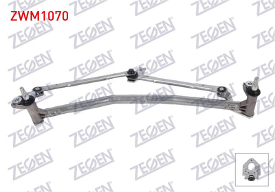 Zegen ZWM1070 Wiper Mechanism Front Volkswagen Polo 2001-2009 — Wipers