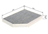 BOSCH Cabin Air Filter - High Efficiency Active Carbon Filter for Audi A4, A5, Q5 — Air & Cabin Filters