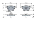 BOSCH Brake Pad Front 0986494104 - Audi A4, A6, A8 — Brake Pads