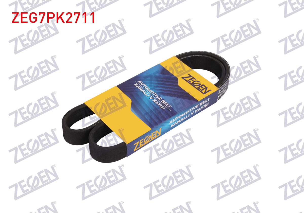 Zegen ZEG7PK2711 V-Ribbed Belt 7Pk2711 Ford Tourneo Transit 2.4 TDCi 2000-/ Land Rover Discovery 4.0 1999-2004