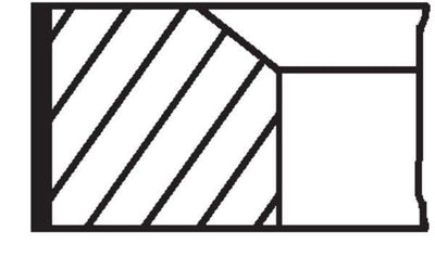 MAHLE Piston Ring Std Albea Doblo 1.4 8V - 4 Pieces Set (72 mm) — Pistons & Rotating