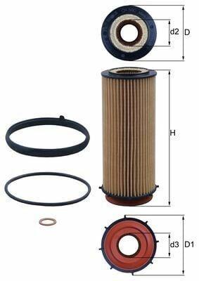 MAHLE OX560D Oil Filter - Compatible with BMW 3-Series, 5-Series, 7-Series & X5 — Oil Filters