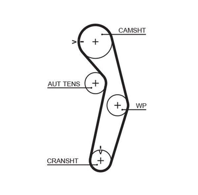 GATES 5441XS Timing Belt for 1995-1997 Carisma 1.8 — Belts