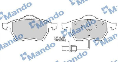 MANDO MBF015143 Brake Pad Set - Front Disc Pads for 2002-2004 Audi A6 — Brake Pads