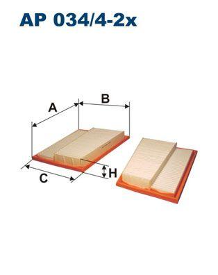 Filtron AP034-4-2X Air Filter Pair Mercedes W203/W204/W211/W219/W221/W251/X164/X204/W463 OM642 05-15 — Air & Cabin Filters