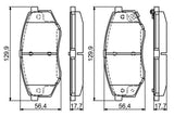 BOSCH 0986494692 Brake Pad Set - Low-Metallic for iX20, Soul II — Brake Pads