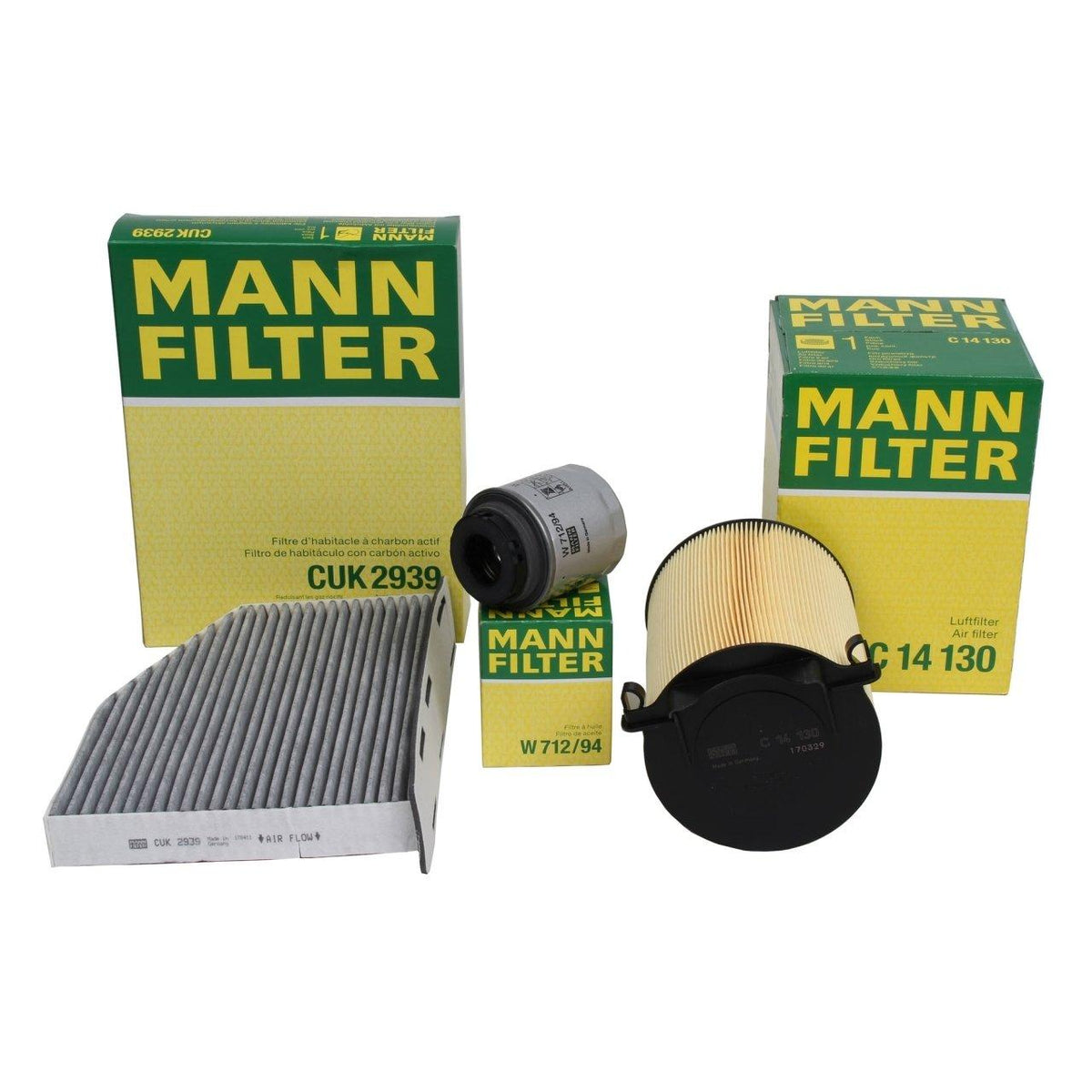 Mann Volskwagen Jetta 1.2 TSI 105 BG (CBZB) Filter Set (Fuel excluding) — Maintenance & Service Kits