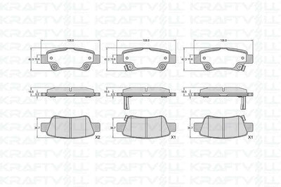 Kraftvoll 07010373 Rear Brake Pad Honda Cr-V 2.0 I-Vtec 07 > 12 /Cr-V 1.6 I-Dtec 12 > — Brake Pads