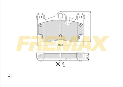 Fremax FBP-1359 Rear Brake Pad (Carbon Formula) VW Touareg-Q7-Cayenne 2004 > — Brake Pads