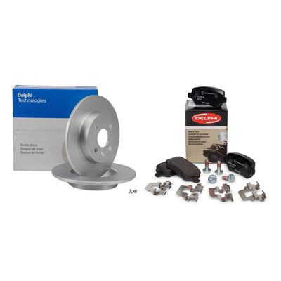 Delphi Opel Combo C 4 Lug Rear Brake Disc ve Brake Pad Set — Brake Pads
