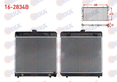 Veka 16-2834B Water Radiator Brazing Mercedes (W123) 2.0 A-T Ac + /-1977-1985 — Radiators & Fans