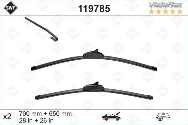 SWF Wiper Blade Tk 70 + 65Cm Flat Blade — Wipers