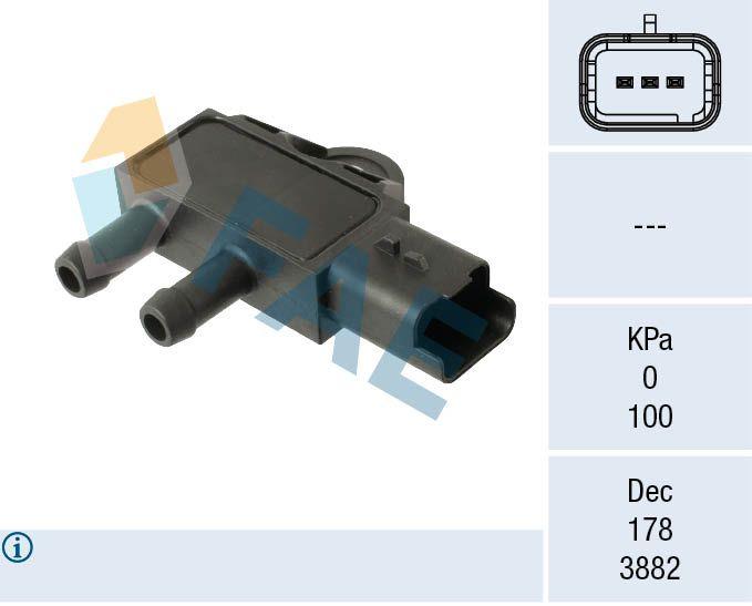 FAE 16162 Exhaust Pressure Sensor Opel Corsa F / Combo E / Crossland / Granland / Zafira Life 1. — Vehicle Sensors & Switches