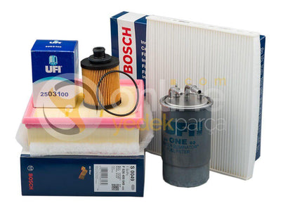 Bosch Opel Corsa D 2007 - 2009 Models Euro4 1.3 Diesel Service Set (Ufi Type Oil Filter) — Oil Filters