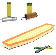 bmw x3 e83 maintenance filter set, oil filter for bmw x3 e83, air filter for bmw x3 e83, fuel filter for bmw x3 e83, cabin filter for bmw x3 e83 Mann BMW X3 E83 2.0d (2007-2010) Maintenance Filter Set BMW X3 E83 Maintenance Filter Set | Mann Brand bmw-x3, e83-filter-set, maintenance-kit, mann-brand, car-maintenance, periodic-service, oil-filter, air-filter, fuel-filter, ai-generated