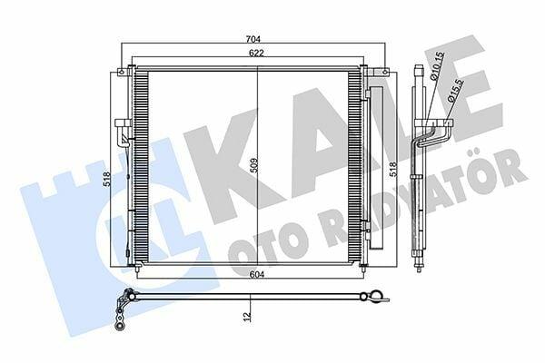 kale climate radiator condenser for 11 ranger 2-2tdci, front view of kale climate radiator condenser KALE Climate Radiator (Condenser) - 11 Ranger 2.2Tdci for Vehicle Owners and Mechanics KALE Climate Radiator - 11 Ranger 2.2Tdci Condenser kale, climate-radiator, condenser, 11-ranger-2-2tdci, vehicle-parts, automotive, ac-system, mechanics, cooling-system, ai-generated